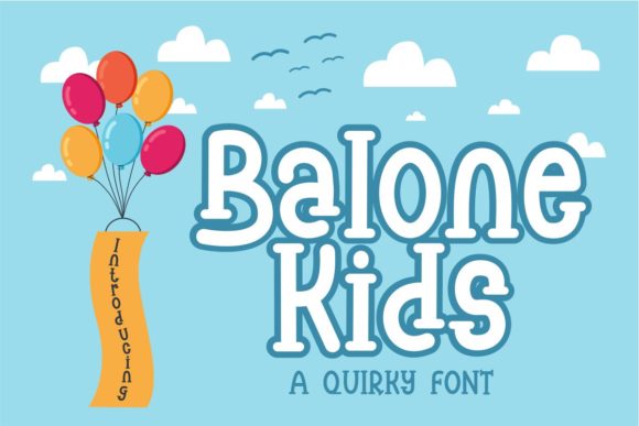 Balone Kids: A Playful Display Font for Digital Design Projects