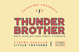 Thunderbrother: A Bold Display Font for Handmade Labels, Invitations, and Creative Packaging