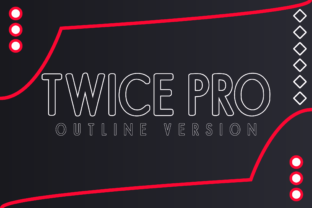 Twice Pro Outline: A Soft Geometric Font for Craft & Product Designers